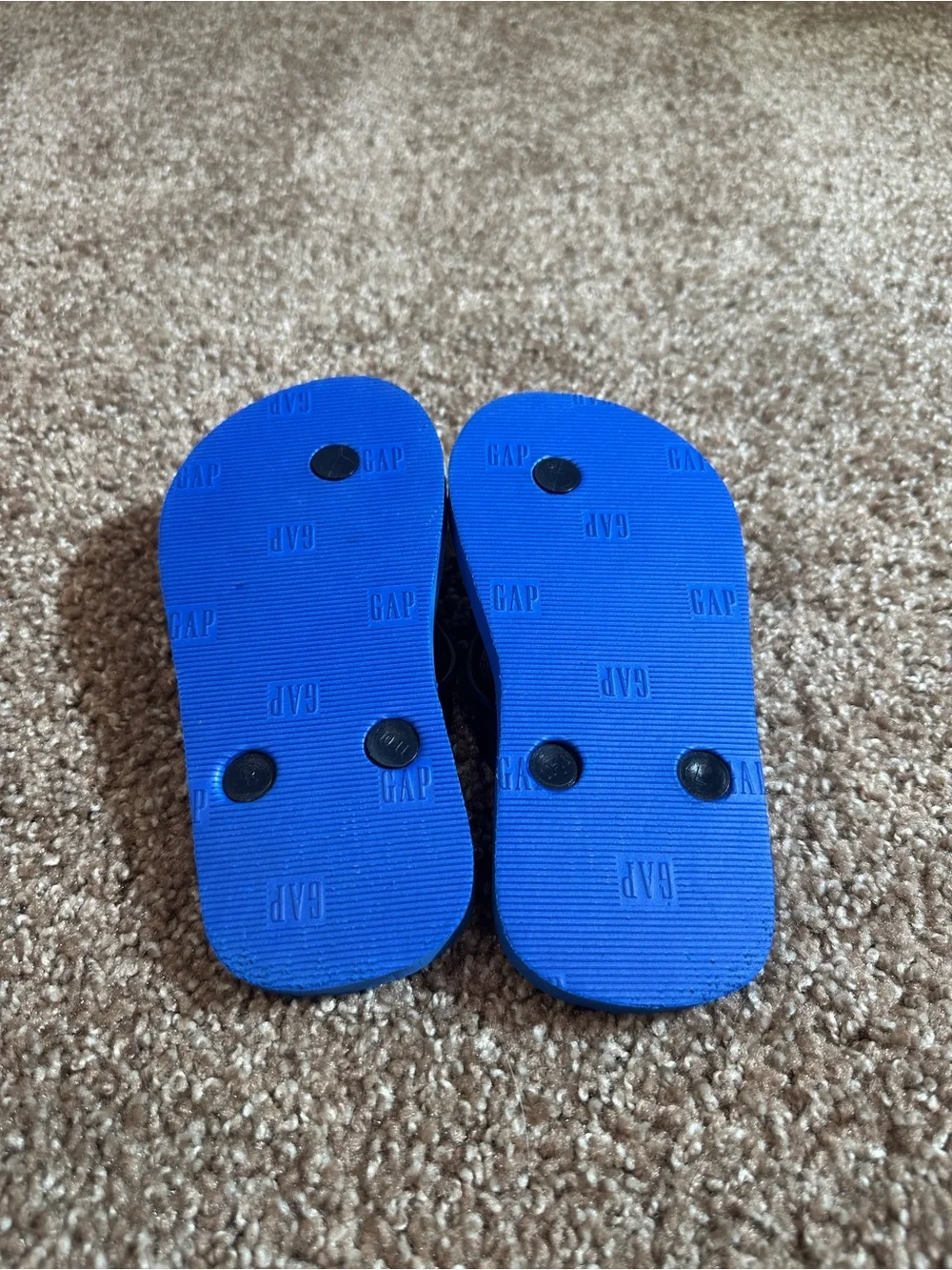 GAP Kids Bright Blue Flip Flops with Black Straps